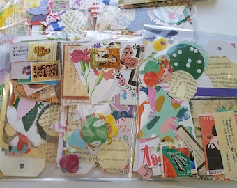 50 Pce Junk Journal Paper Pack Ephemera Pack Scrap Paper Collage Kit Art Journaling Paper Pack Scrapbooking Card Making Destash