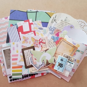 50 Pce Junk Journal Paper Pack Ephemera Pack Scrap Paper Collage Kit ...