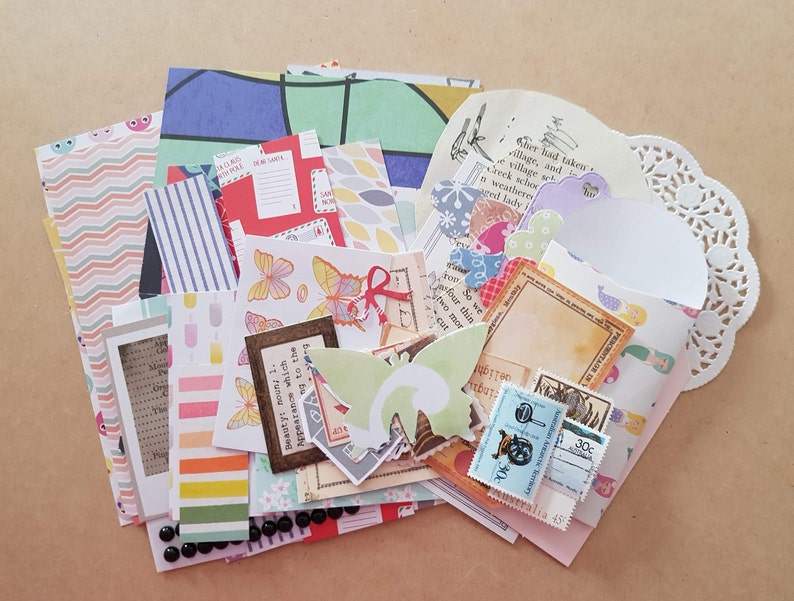 50 Pce Junk Journal Paper Pack Ephemera Pack Scrap Paper Collage Kit ...