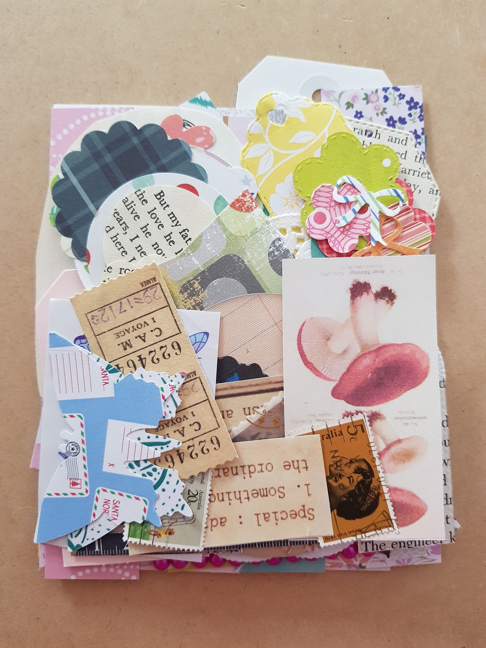 50 Pce Junk Journal Paper Pack Ephemera Pack Scrap Paper Collage Kit ...