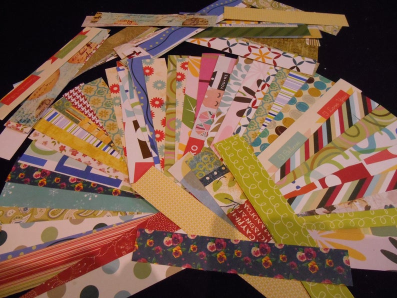 Cardstock Patterned Paper Strips Borders 2 X 6 5 X Etsy