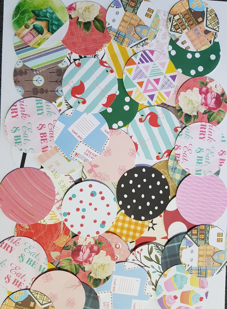 Die Cut Circles Made From Quality Patterned Scrapbooking Paper | Etsy ...
