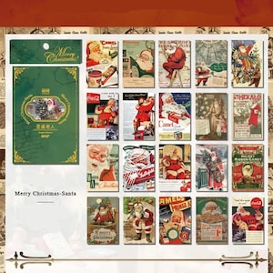 Vintage Christmas Craft Paper Ephemera Pack for Junk Journals Cardmaking Scrapbooking 60 pcs