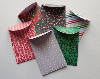 Christmas Mini Envelopes, Gift Card Envelopes, Journals, Planners, Snail Mail, Party Favours, Scrapbooking Pack 6