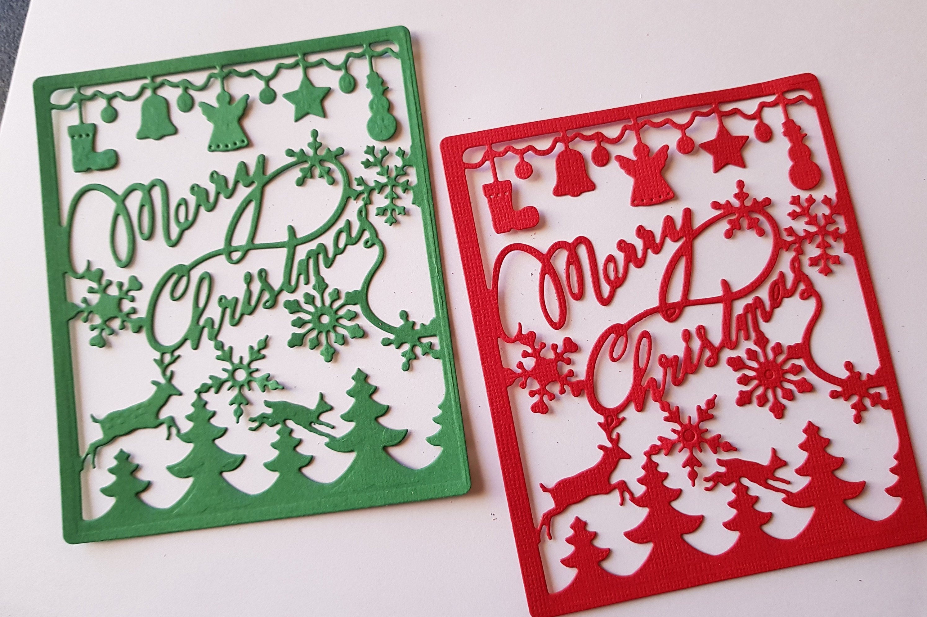 Noel Christmas Diecut Frame Card Making Scrapbooking Embellishments x 2 PC