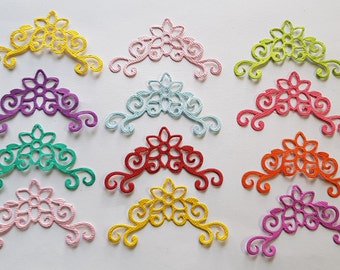 Die Cut Cardstock Lacy Corner Embellishments, Cards, Scrapbooks, Gifts, Tags, Decorations, Happy Mail, Junk Journals, 10 Pcs