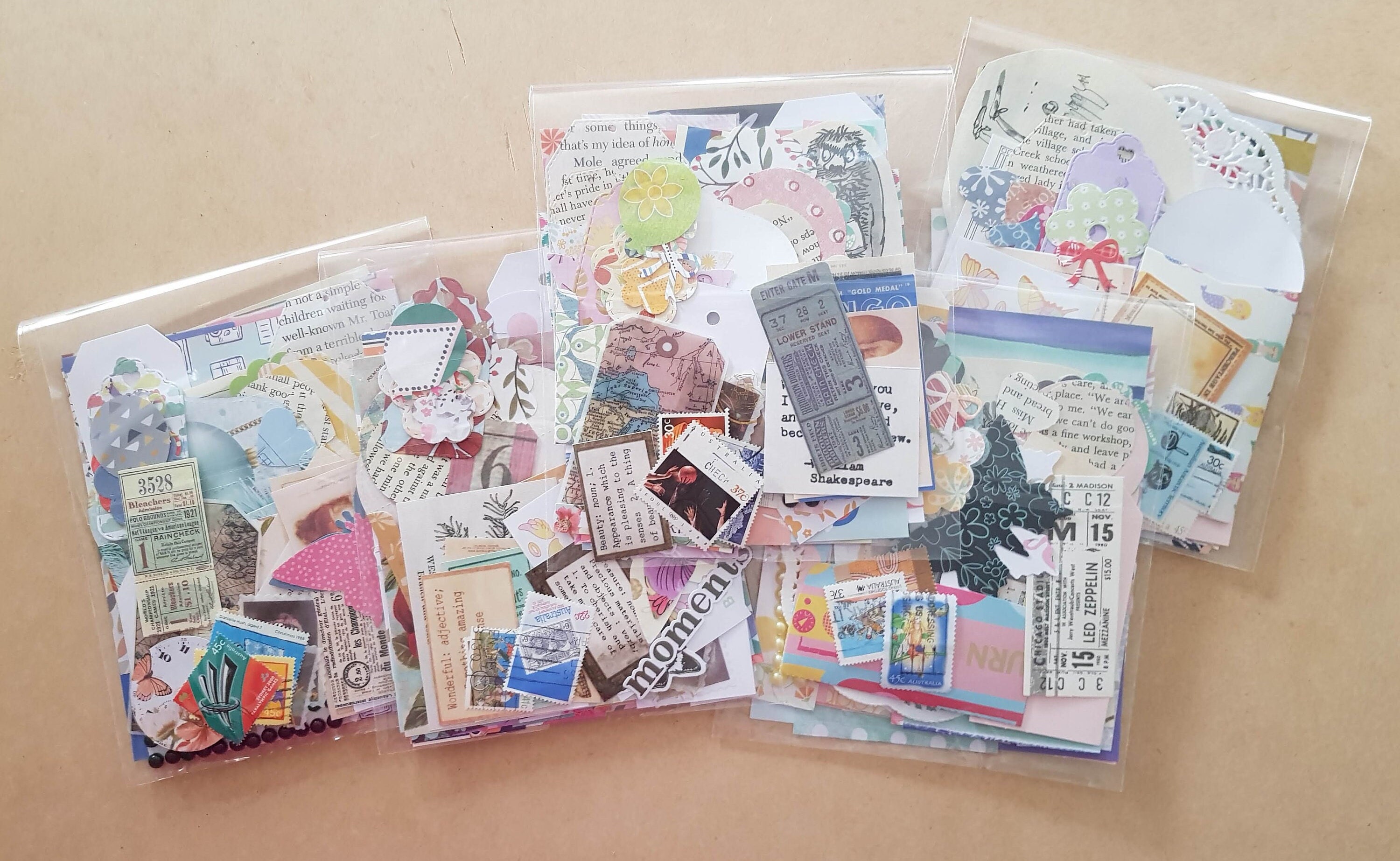 50 Pce Junk Journal Paper Pack Ephemera Pack Scrap Paper Collage Kit ...