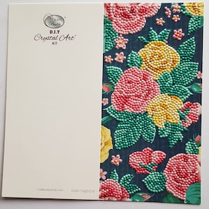 Floral Rose Diamond Painted Luxury All Occasion Greeting Card Birthday Card Anniversary Card Get Well Soon Card Gift Card