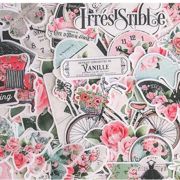 Vintage Stickers, DIY Scrapbooking Kawaii Stickers, Junk Journal, Happy Planner, Decorative Sticker Pack, Vintage Flower Stickers, 30 Pcs