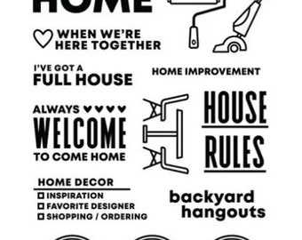 Home House Clear Planner Stamps Transparent Stamps Planners Journals To Do List Stamps Scrapbooking Cards Stamping Junk Journals