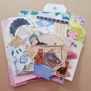 50 Pce Junk Journal Paper Pack Ephemera Pack Scrap Paper Collage Kit ...