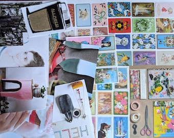 Paquete de 50 piezas de papel para collage de scrapbooking con temática mixta