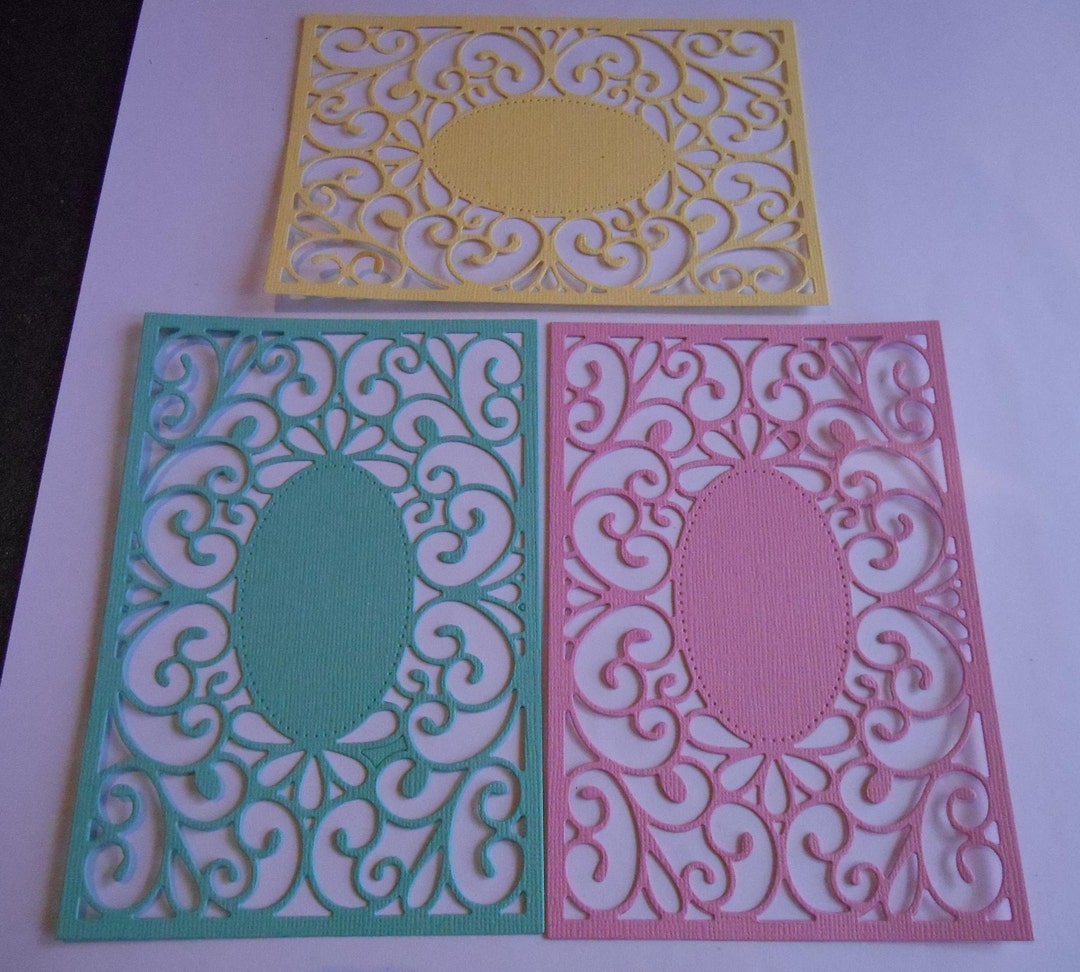 9 Piece Die Cut Frames, Card Fronts, Toppers, Cards, Etsy