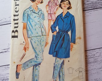 Butterick 2197 Sewing Pattern Misses Womens Sleepwear Pattern Size 18 Uncut Vintage Sewing Pattern Butterick Pajamas Sewing Pattern