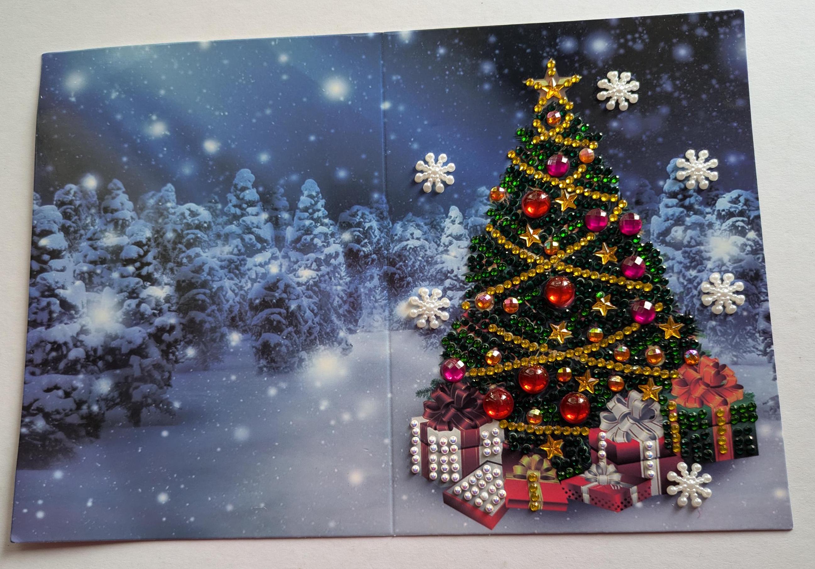 CutitiUU Set van 12 handgemaakte kerstkaarten, kerstwenskaart met