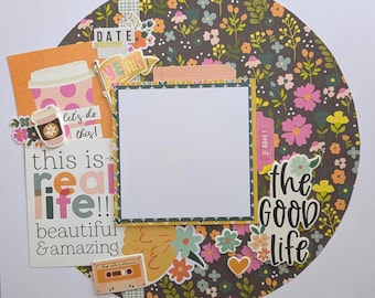 The Good Life 12 x 12 Handmade Premade Scrapbook Page Layouts