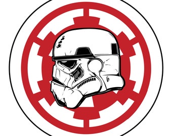 Pegatina de Stormtrooper de Star Wars: logotipo del Imperio, regalo para nerds de ciencia ficción