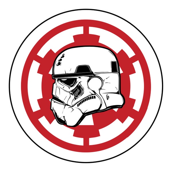 StarWars sticker Trooper Empire logo sticker great gift for sci nerds to use in your laptop water bottle or journal