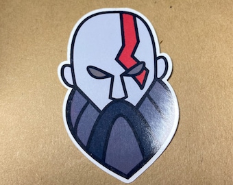 Kratos Sticker: God of War Ragnarok, Glossy Decal