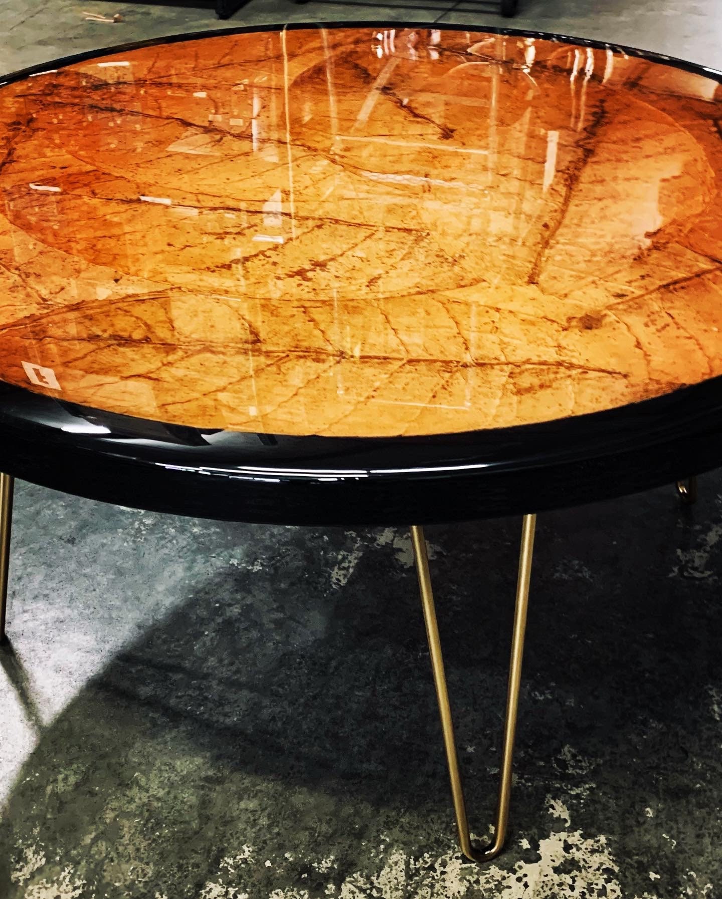 tobacco leaf table Hand-crafted Tobacco Leaf Table Top - Available in 24