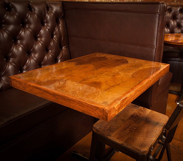 Custom Made Tobacco Leaf BAR TOP 