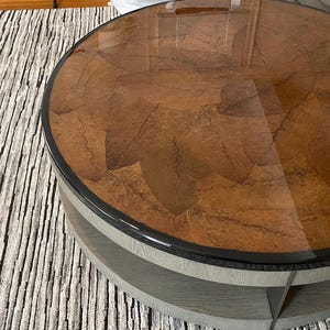 Hand-Crafted Tobacco Leaf Table Top - Available in 24"- 48"