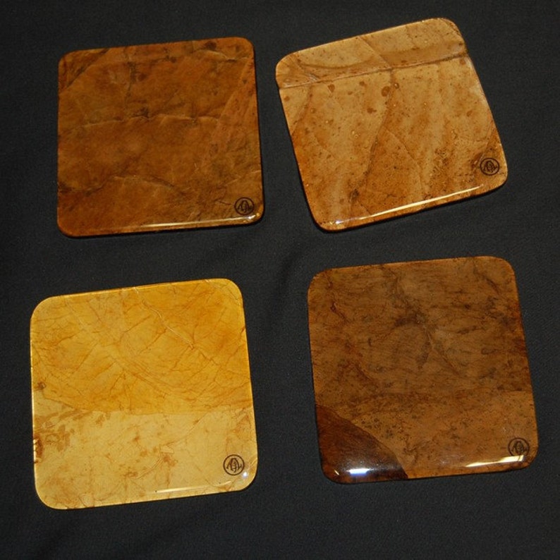 Assorted Tobacco Leaf Coasters (Square)