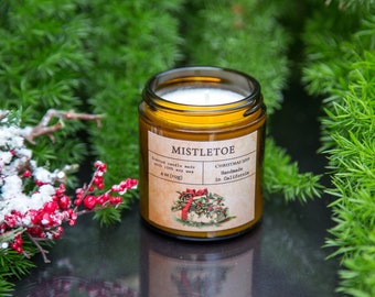 Christmas candles gift, scented soy candle MISTLETOE