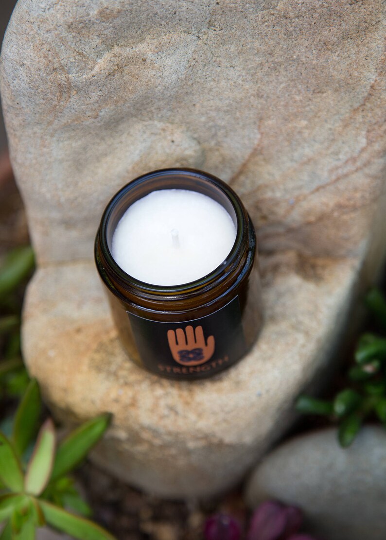 Scented Yoga ENERGY Soy Candle, Organic Candle, Nag Champa, 4 Oz, Yoga