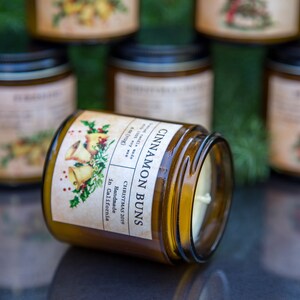 Christmas candles gift, scented soy candle CINNAMON BUNS