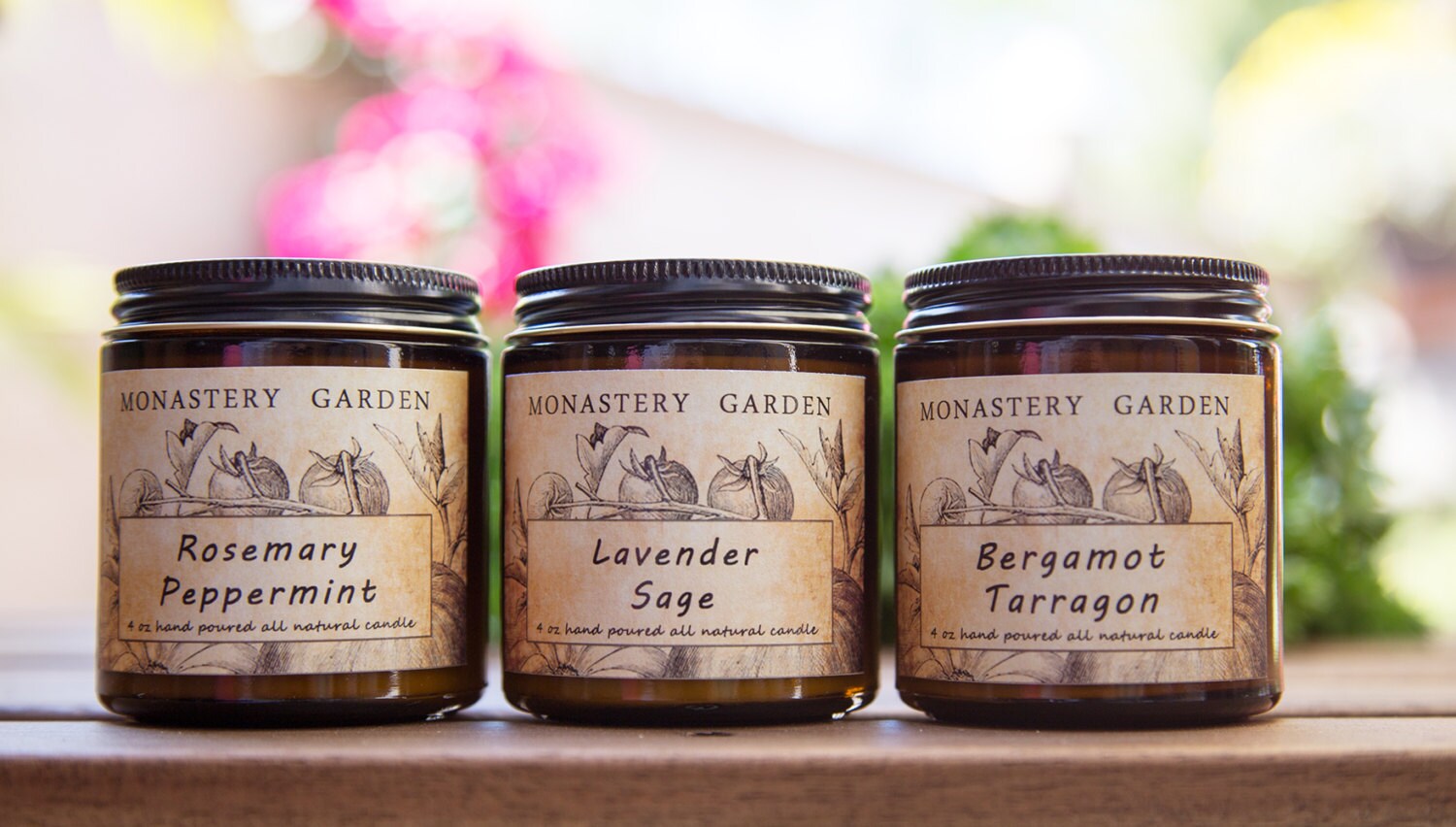 Gift for Mom, Set of Three Hand Poured Scented Soy Candles, Natural Soy ...