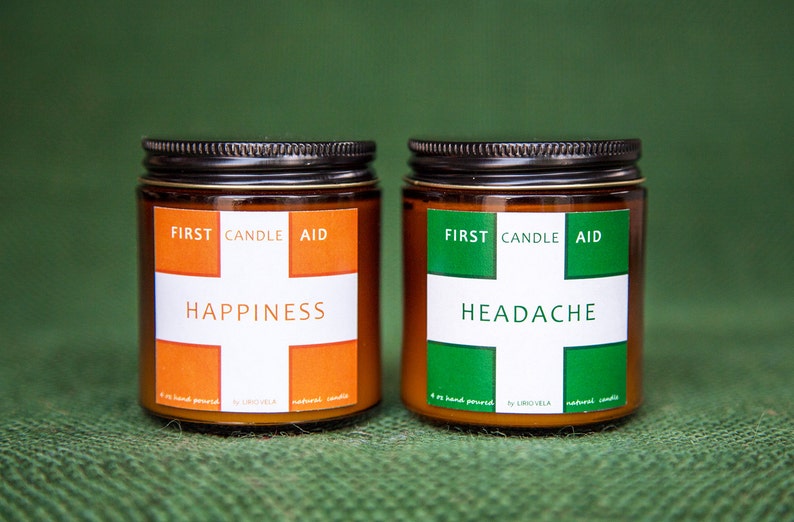 Essential Oil HAPPINESS Scented Soy Candle Aromatherapy Etsy