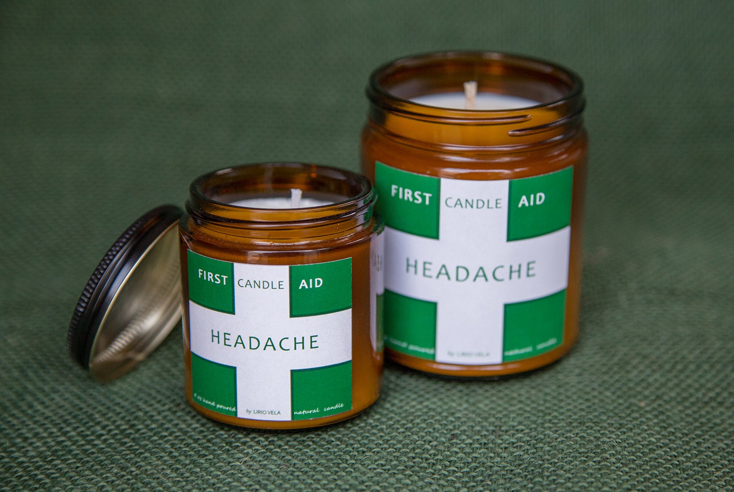 Scented Soy Candle Headache Relief Aromatherapy Essential Etsy