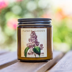 LILAC BLOSSOM Scented soy candle, natural organic candles, unique mom gift, floral candle, 4 oz