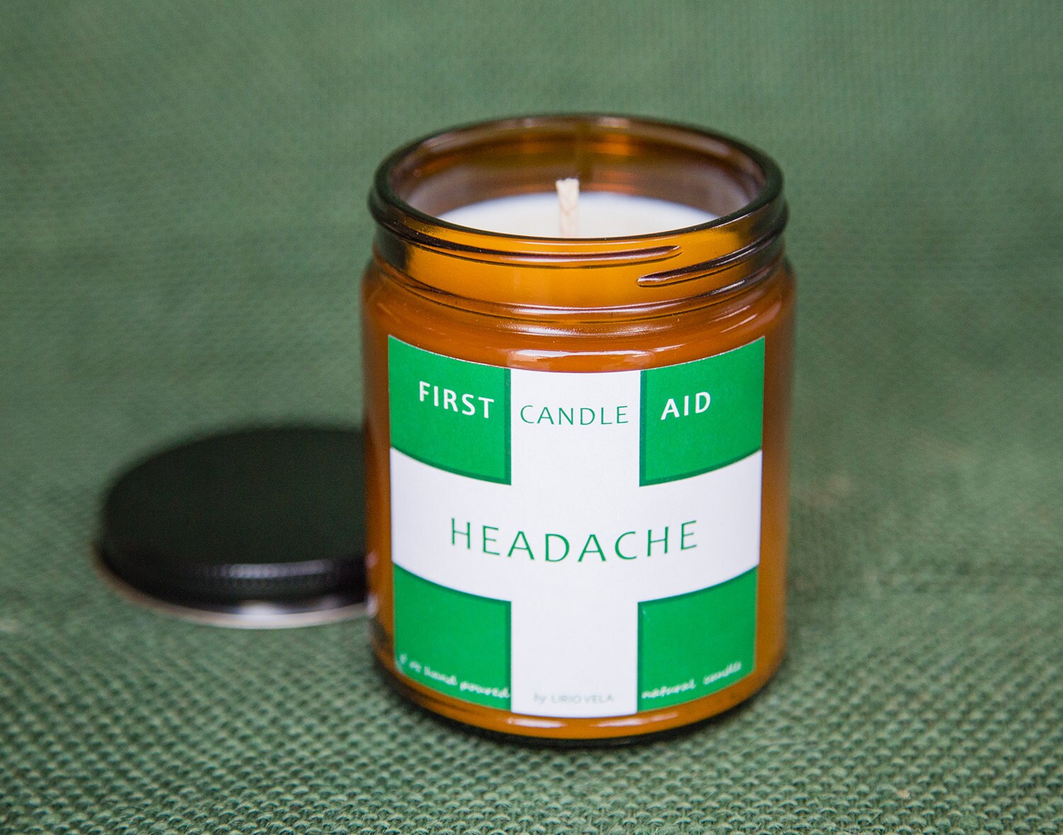Scented Soy Candle Headache Relief Aromatherapy Essential Etsy