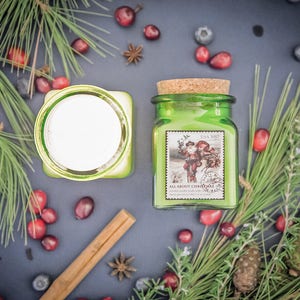 Scented Soy Candle, holiday candle, christmas stocking FIG ROSEMARY image 4