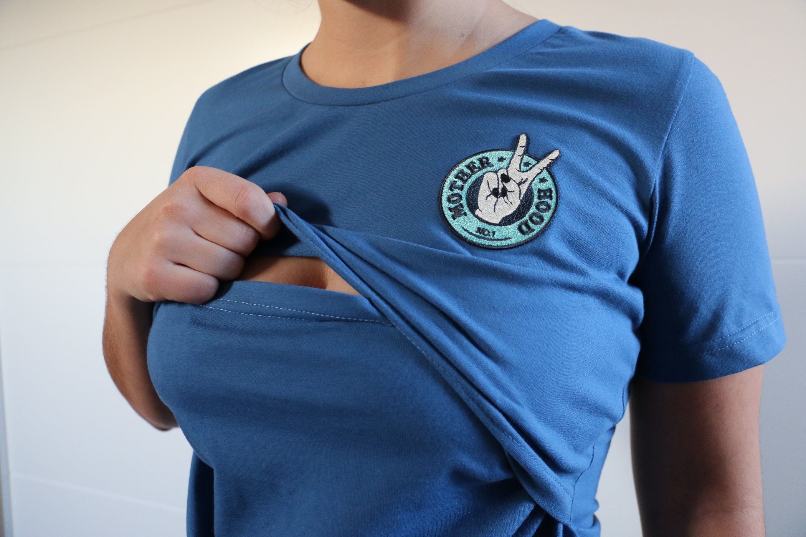 Breastfeeding tshirt / nursing /Motherhood / Blue / baby Etsy