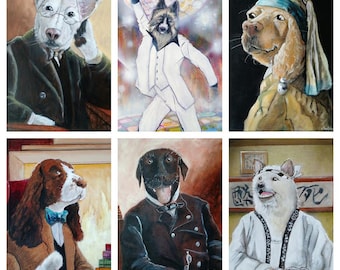 Custom Dog Portrait- Original Oil Painting on Canvas from your Photos