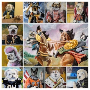 Custom Pet Portrait- Original Oil Painting on Canvas from your Photos