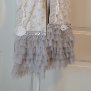 Scarf, wrap, handmade, shabby chic, lolita, boho, hippie, mori, harajuku, cottagecore, kei, kawaii, sustainable, upcycled, steampunk