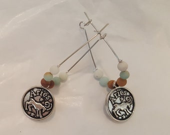 Boho, boho style, boho look, boho earrings, bohemian, bohemian style, bohemian look, bohemian earrings, Aries, celestial, zodiac, earrings