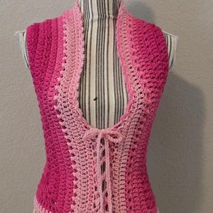 crochet vest, vest, handmade, fae, faer, OOAK, fairy, pixie, elven, festival wear, beach wear, boho, hippie, cottagecore, mori, pride