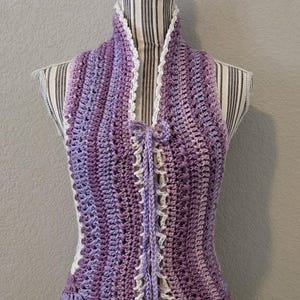 crochet vest, vest, handmade, fae, faer, OOAK, fairy, pixie, elven, festival wear, beach wear, boho, hippie, cottagecore, mori, pride