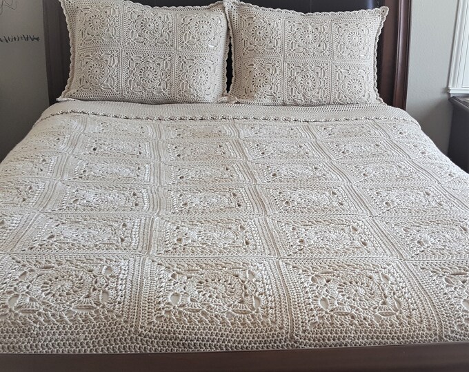 Queen Size Crochet Blanket, Crochet Blanket, Crochet Afghan, Crochet