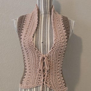 crochet vest, vest, handmade, fae, faer, OOAK, fairy, pixie, elven, festival wear, beach wear, boho, hippie, cottagecore, mori, pride