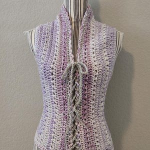 crochet vest, vest, handmade, fae, faer, OOAK, fairy, pixie, elven, festival wear, beach wear, boho, hippie, cottagecore, mori, pride