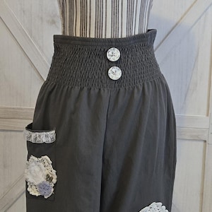 Bloomers, pants, sustainable, upcycled, boho, steampunk, mori, hippie, patchwork, fairycore, festival wear, harajuku, bohemain, cottagecore