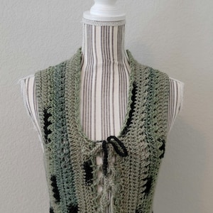 crochet vest, vest, handmade, fae, faer, OOAK, fairy, pixie, elven, festival wear, beach wear, boho, hippie, cottagecore, mori, pride