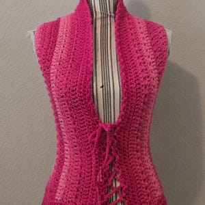 crochet vest, vest, handmade, fae, faer, OOAK, fairy, pixie, elven, festival wear, beach wear, boho, hippie, cottagecore, mori, pride