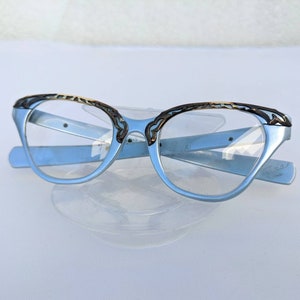 SALE Gorgeous Tura Blue Grey Aluminum Eyeglasses image 1